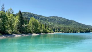 Fahrt durch die Jachenau zum Walchensee und weiter bis Mittenwald (in 4K)