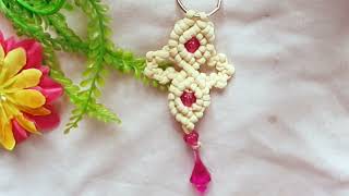 Beautiful Macrame Keychain Tutorial//DIY   Easy macramé keychain