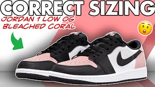 Sizing guide Jordan 1 Low Bleached Coral 2022 - Preview, sizing and worth it? #shorts