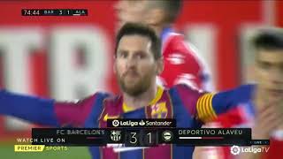 MESSI goal v Alaves 2021 - screamer - Barcelona v Alaves 5-1