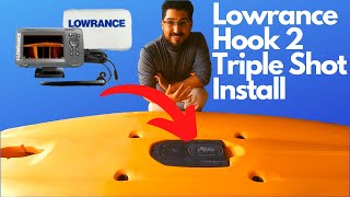 Lowrance Hook 2 Triple Shot Fishfinder Install | Hobie Kayak | Hobie Guardian