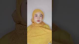 Tutorial Hijab Simple Segiempat paris Motif #tutorialhijab #shorts #videoshort