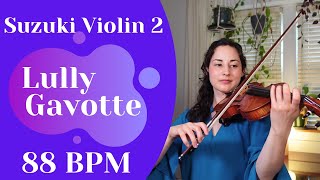 Lully Gavotte SLOW with metronome | Violin Play-Along