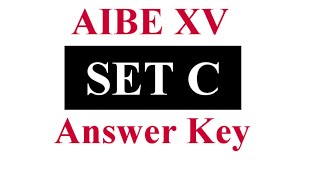 AIBE XV Answer Key || AIBE 15 Answer key || AIBE XV Answer Key Set C ||  AIBE SET C