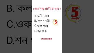 Gk quiz video bangla|| কোন গাছ প্রাণীকে খায়||#shorts