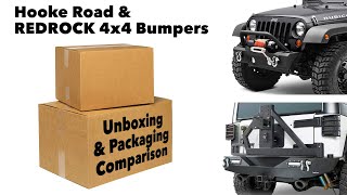 Redrock4x4 and Hooke Road Bumper Packaging Comparison