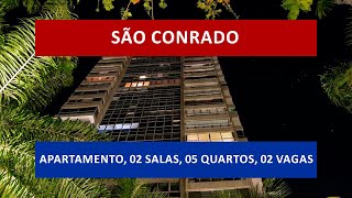 AP0488 - São Conrado, Ed. Port Grimoud, Lindo apartamento, sala 4 quartos + 2 vagas