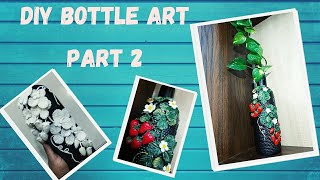 Diy Bottle Art || Air Dry Clay Art ||Best Out Of Waste || Strawberry Making With Clay