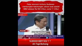 ANTHONY BONGKAR KEBOHONGAN JOKOWI SOAL SUBSIDI BBM