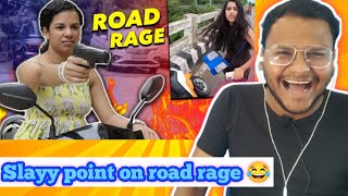 Extreme Idiots on Indian Roads Slayypoint Reaction video #roadrage #slayypoint best comedy video ||😂