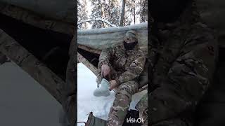 ПВД 20-21.01.24  тестирую зимний  гамак,  а так же самодельный протез 😀