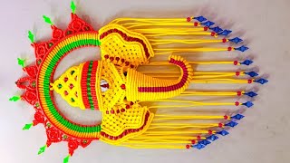 Macrame Ganesh || Macrame Ganesh New Design || मेक्रम धागे से गणेश बनाएं