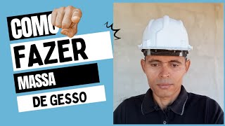 como fazer massa de gesso