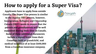 How to apply for a super visa | super visa Canada process