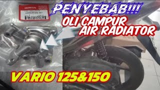 Penyebab oli mesin campur air radiator vario 125#honda #vario125 #vario150 #vario