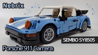 Porsche 911 Carrera Technic - Stop Motion Build & Motorization ⚡️ SEMBO SY8505 포르쉐 911 카레라 테크닉