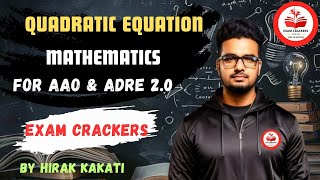 Maths APDCL/AEGCL -Quadratic Equation| Hirak Kakoti| Exam Crackers Assam #maths