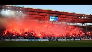 Choreo & Pyro - Magdeburg vs. Rostock (1.FC Magdeburg vs. Hansa Rostock | 3.Liga)