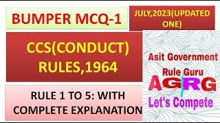 CCS(CONDUCT) RULES,1964: BUMPER MCQ-1