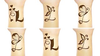 Rakhi special henna bracelet "L" letter mehndi design| Simple "L" mehandi tattoo| #onlymehndi