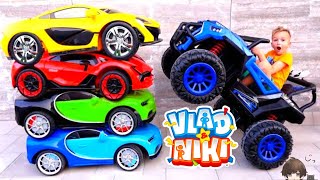 YABAI! NIKI NAIK MOBIL MONSTER SUPER BESAR DAN MENGHANCURKAN MOBIL-MOBIL KECIL DIKOTA😱 VLAD NIKI CAR