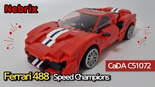 CaDA Speed Champions Ferrari 488 - Speed Build & Review ⚡️ C51072 스피드 챔피언 페라리 488