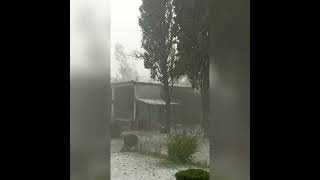 Thunderstorm brings large hail, heavy rain, 🌧️ today