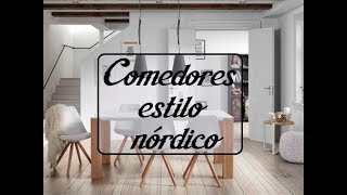 Comedores estilo nórdico