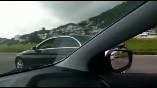 Me and a rented MercedesBenz C180 at FLORIANOPOLIS