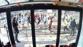 Paris Marathon April 7 - 2013 viewed from inside a café on rue de Rivoli 2