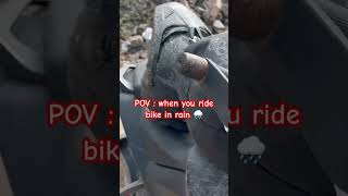 When you ride bike🚴 in rain 🌧️ #ytshort  #iphone15promax #ncs #solan #shorts