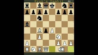 Evan's Gambit #chess #kingsacrifice #Evan'sGambit #Gambit #chesstrap #chesstricks #winfastinchess