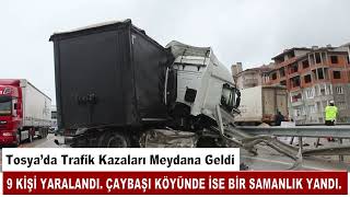 Tosya’da Meydana Gelen Trafik Kazalarında 9 Kişi Yaralandı.