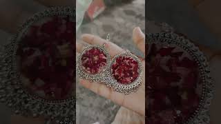 customised Resin Jhumka red rose jhumka | trending | resin jhumka #diy