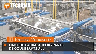 Ligne de cadrage d'ouvrants de coulissants alu