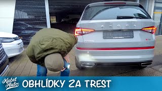 Škoda KODIAQ RS se zvukem V8.. SUPERB v dračí barvě a nákup VOLVO XC60 ve sklepě ze 2. světové války