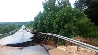 Гроза Ливень 30.06 2017 Дорога Малая Вишера.