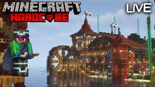 Building a Starter House/Ore-Breaking Center in Hardcore Minecraft - Survival Let's Play 1.20