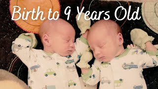 Twins 9th Birthday Montage (Pictures and Videos)