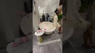 NICOLAZZI stand at the Saloni del Mobile 2024 fair: modern and classic faucets for the bathroom