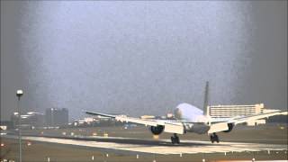 Hard Touchdown!! Aero Logic B77F Landing @Frankfurt Airport