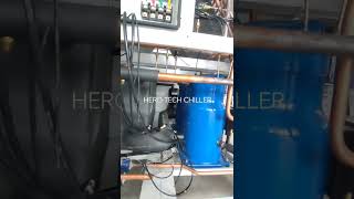 Detailed show of our HERO-TECH air cooled scroll type chiller.