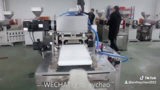 medical PVC blood plasma bag film sheet extrusion extruder machine line with cutting coiling rolling