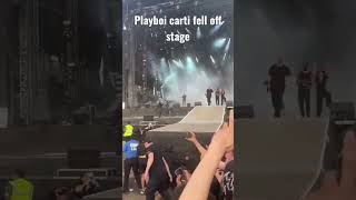 Playboicarti fell off stage and didn’t know he did😂#shorts #playboicarti #short #shortsbeta