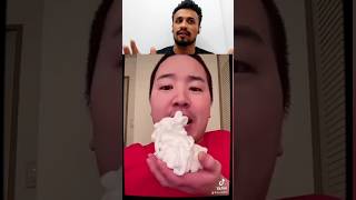 Try not to Laugh 🤣Challenges💪 4 English juniya & shaving cream #junya #funny #youtubeshorts #comedy