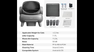 Automatic Cat Litter Box with APP Control