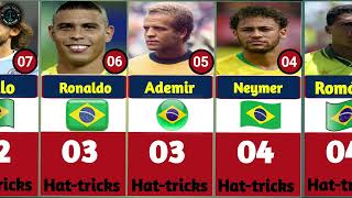 Brazil National Team Most Hat-tricks Scorers.