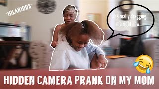 HIDDEN CAMERA PRANK ON MY MOM | Risha Tonae'