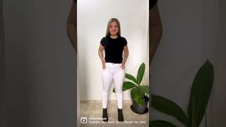 Cómo verte estilizada, más delgada, ilusión óptica en la ropa, outfits pantalón blanco ♥️ #look