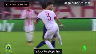 Messi getting angry at Alberto Botia [TRANSLATED]